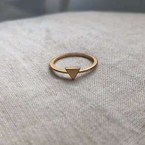 Madewell Gold Tone Triangle Ring